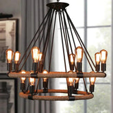 Vintage Chandeliers with Rope Detail